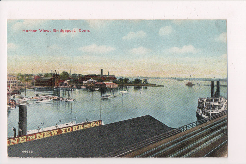 CT, BRIDGEPORT - Harbor view - 60 cent fare to NY - w02951
