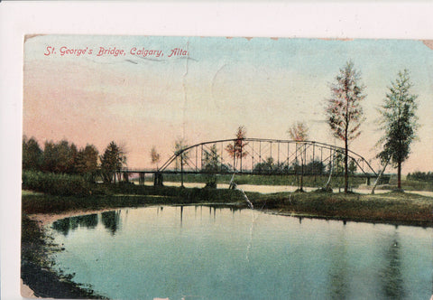 Canada - CALGARY, AB - St Georges Bridge - 1912 postcard - w02989