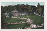 NY, Troy - Prospect Park, crowds, gazebo 1907 postcard - w03167