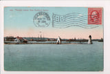 MA, New Bedford - Palmers Island, Harbor, lights, bridge etc - w03298