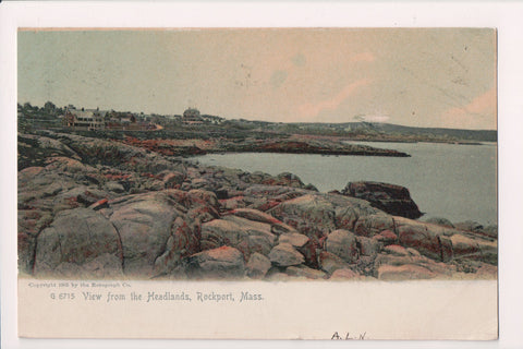 MA, Rockport - view from the Headlands postcard - w03328