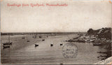 MA, Rockport - Greetings from, shoreline w/buildings - 1904 postcard - w03329