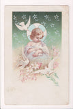 Easter postcard - young Christ child holding a white dove - w03356
