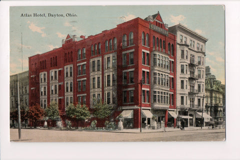 OH, Dayton - ATLAS HOTEL - @1912 vintage postcard - w03890