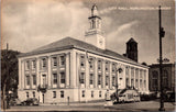 VT, Burlington - City Hall - SLOW TO RIGHT NO U TURN sign - w03964