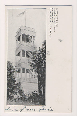 VT, NORTH FERRISBURG - Mount Philo outlook, Mount Philo Inn - 1907 card - w03967