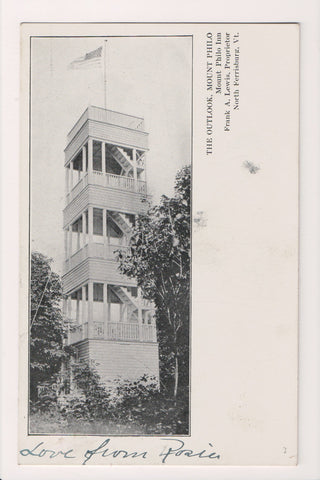 VT, North Ferrisburg - Mount Philo outlook, Mount Philo Inn - 1907 card - w03967