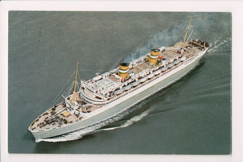 Ship Postcard - NIEUW AMSTERDAM, SS - AERIAL - W04283