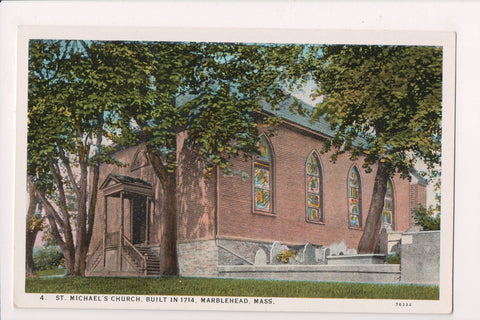 MA, Marblehead - St Michaels Church postcard - w04465