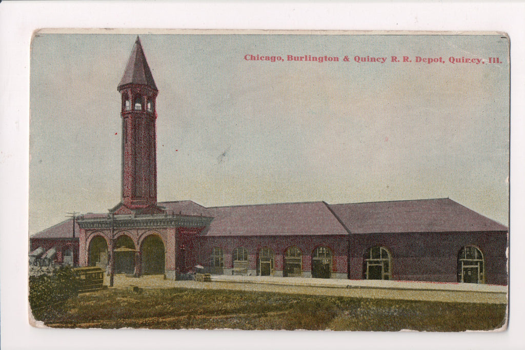 IL, QUINCY - RR DEPOT, Chicago, Burlington and Quincy train sta (original SOLD) w04829