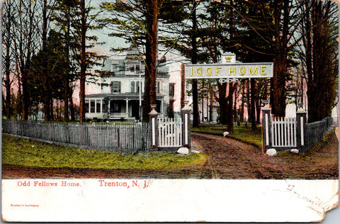 NJ, TRENTON - Odd Fellows Home - 1907 postcard - w04912