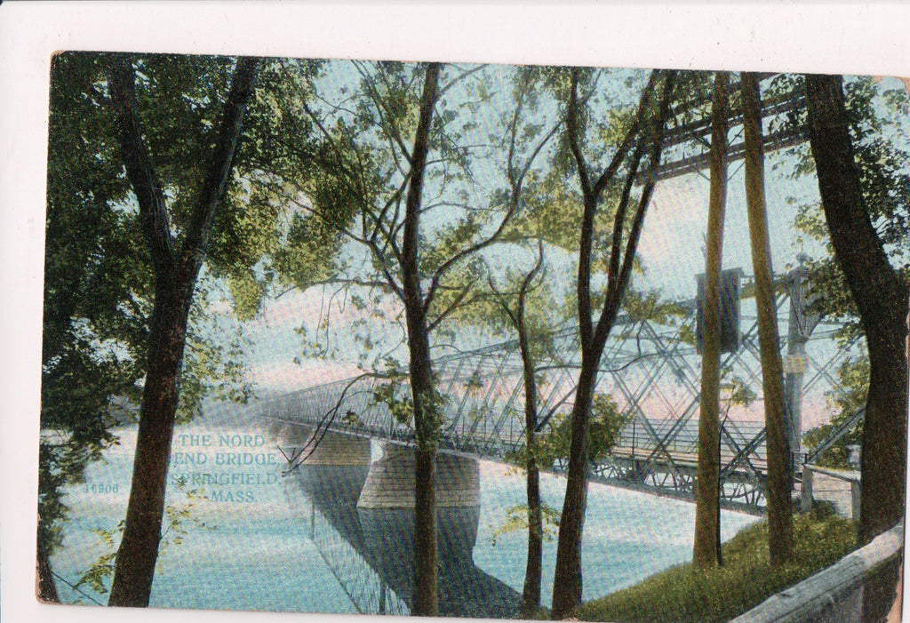 MA, SPRINGFIELD - Steel Bridge, north end closeup about 1908 RPO - w05263
