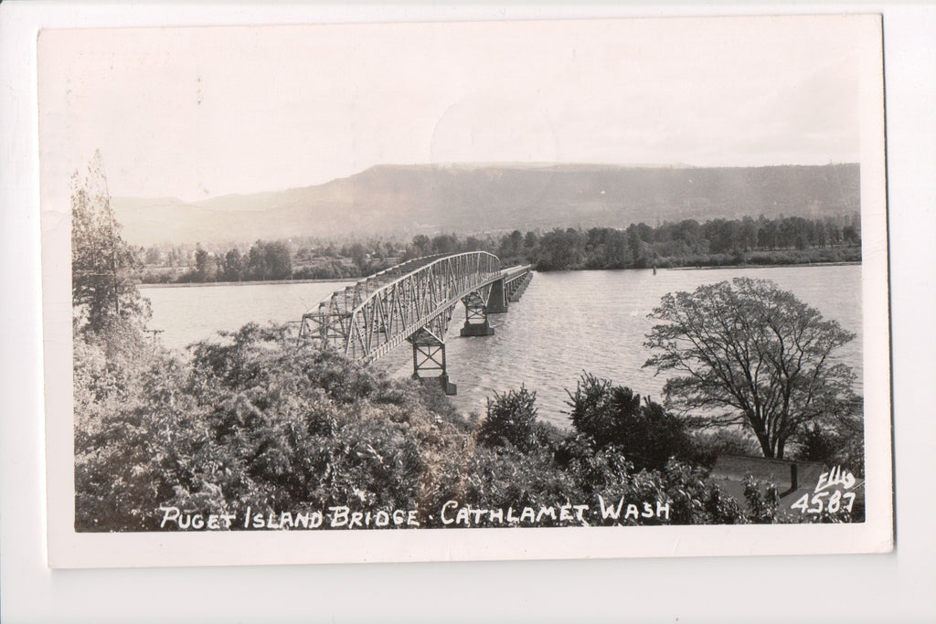 WA, Cathlamet - Puget Island (steel) Bridge (ONLY Digital Copy Avail) - D07117