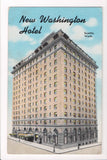 WA, Seattle - Washington Hotel (New) - ca 1952 postcard - A17015