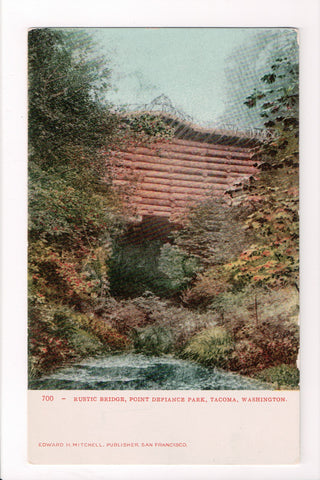 WA, Tacoma - Point Defiance Park - Rustic Bridge - Edward H Mitchell - C17291