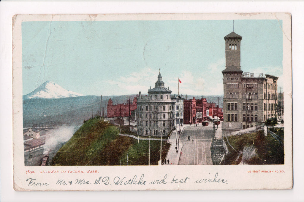 WA, Tacoma - Gateway to the city, BEV postcard - D04090