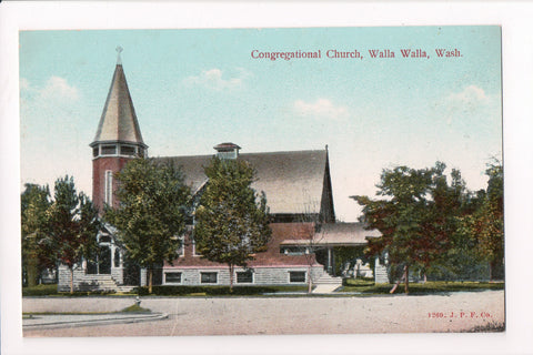 WA, Walla Walla - Congregational Church postcard - F09104