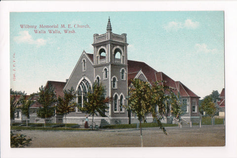 WA, Walla Walla - Wilburg Memorial M E Church postcard - F09105