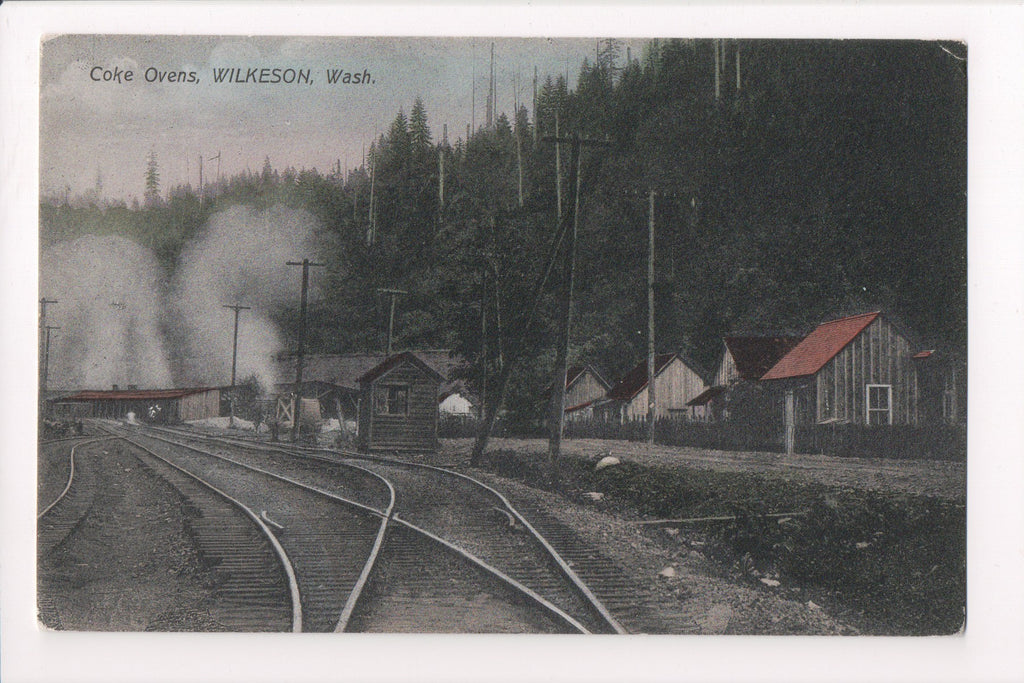 WA, Wilkeson - Coke Ovens, railway tracks, buildings (ONLY Digital Copy Avail) - w04375
