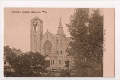 WI, Baraboo - Catholic Church, Buckley and Taylor postcard - C08123