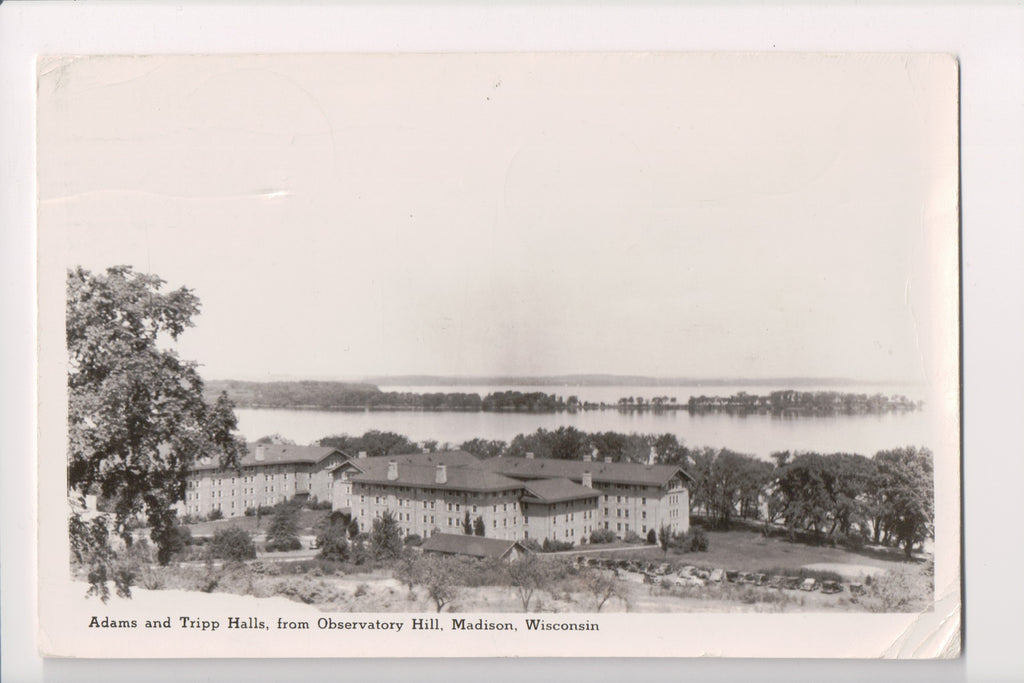 WI, MADISON - Adams and Tripp Halls, 1941 BEV RPPC - CP0356