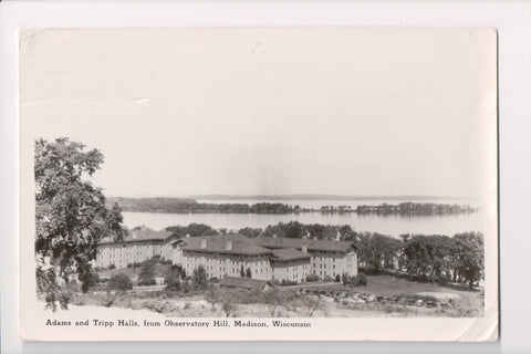 WI, Madison - Adams and Tripp Halls, 1941 BEV RPPC - CP0356