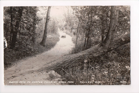 WI, MELLEN - Path to Copper Falls in State Park - RPPC - A06705