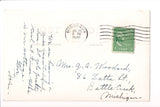 WI, MINOCQUA - Woodland Resort, PINE sign on lake cabin, RPPC - F09028