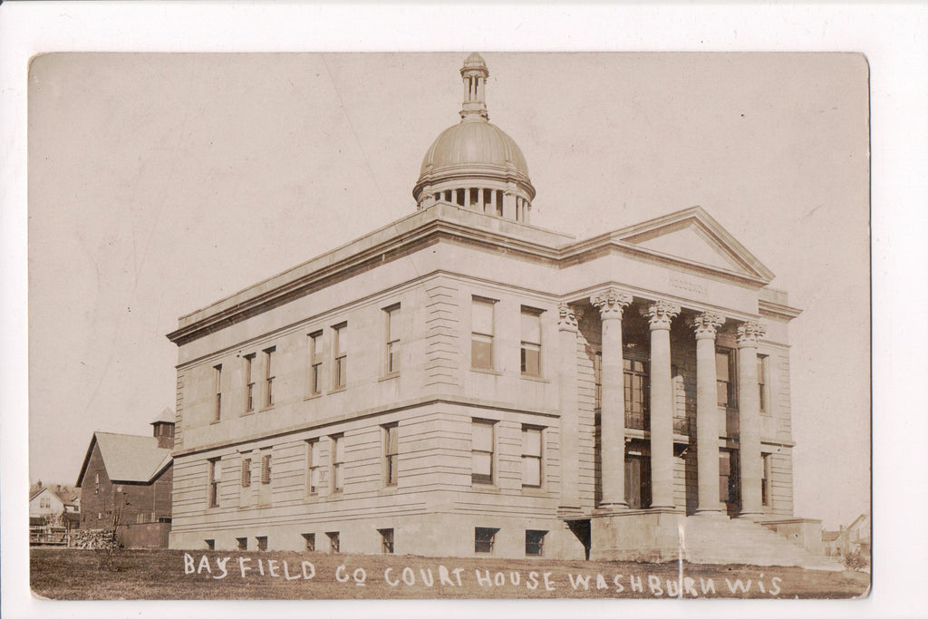 WI, Washburn - Bayfield Co Court House, barn closeup RPPC - C17931