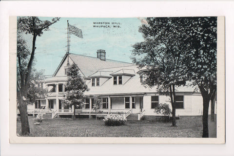 WI, Waupaca - Marston Hall, @1948 postcard - B04015