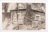 WI, WOODRUFF - Woods Lodge log cabin close up RPPC postcard - 501104
