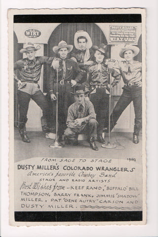 NY, TROY - DUSTY MILLERs Colorado Wranglers Band Adv (original SOLD) T00224