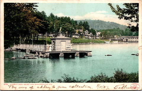 NH, WEIRS - Endicott Rock, Lake Winnipesaukee, cottage etc @1907 - wv0027