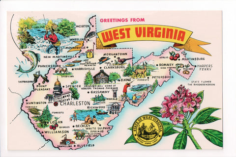 WV, WEST VIRGINIA - STATE map - C08586