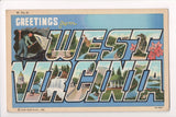 WV, WEST VIRGINIA - Greetings from, Large Letter postcard - MT0006