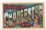 WV, CHARLESTON - Greetings from, Large Letter postcard - CR0519