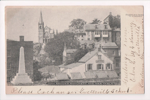 WV, Harpers Ferry - John Brown Monument, war tablets, Saloon - D04026