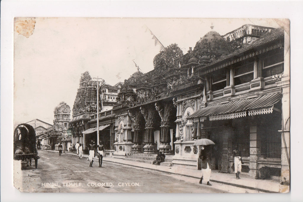 Foreign postcard - COLOMBO, Ceylon - Hindu Temple - RPPC - F09194