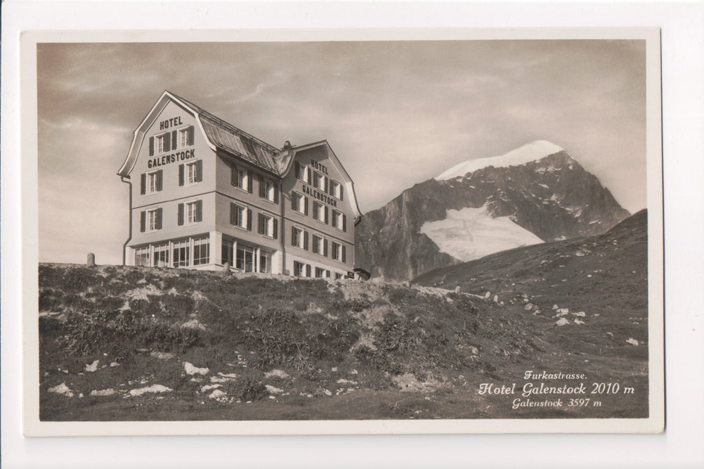 Foreign postcard - GALENSTOCK, Hotel Galenstock, Furkastrasse RPPC - w00302