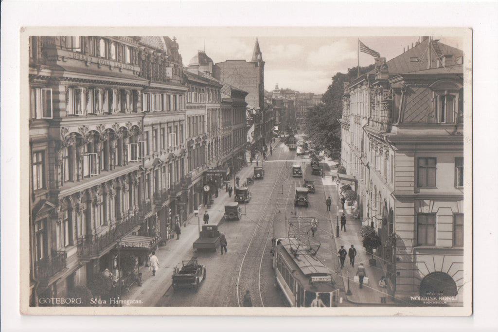 Foreign postcard - Gothenburg, Goteborg - Sodra Hamngatan RPPC - w04711