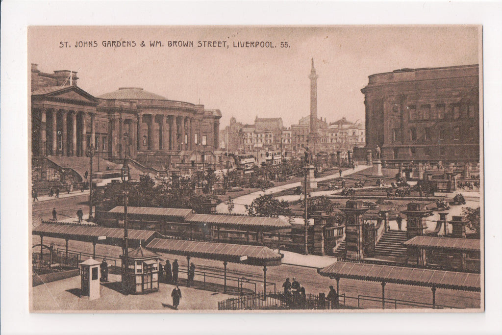Foreign postcard - Liverpool - St Johns Gardens, Wm Brown St - 400045