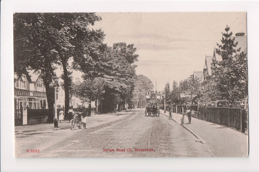 Foreign postcard - Streatham, London - Thrale Road etc - C08521