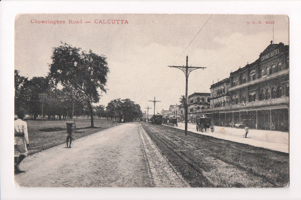 Foreign postcard - Calcutta - Chowringhee Road - Grand Hotel - w04108