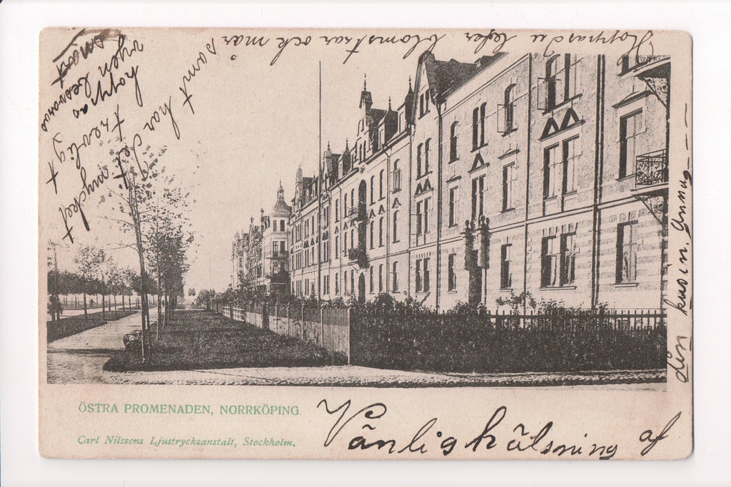 Foreign postcard - NORRKOPING, Sweden - Ostra Promenaden - EP0181