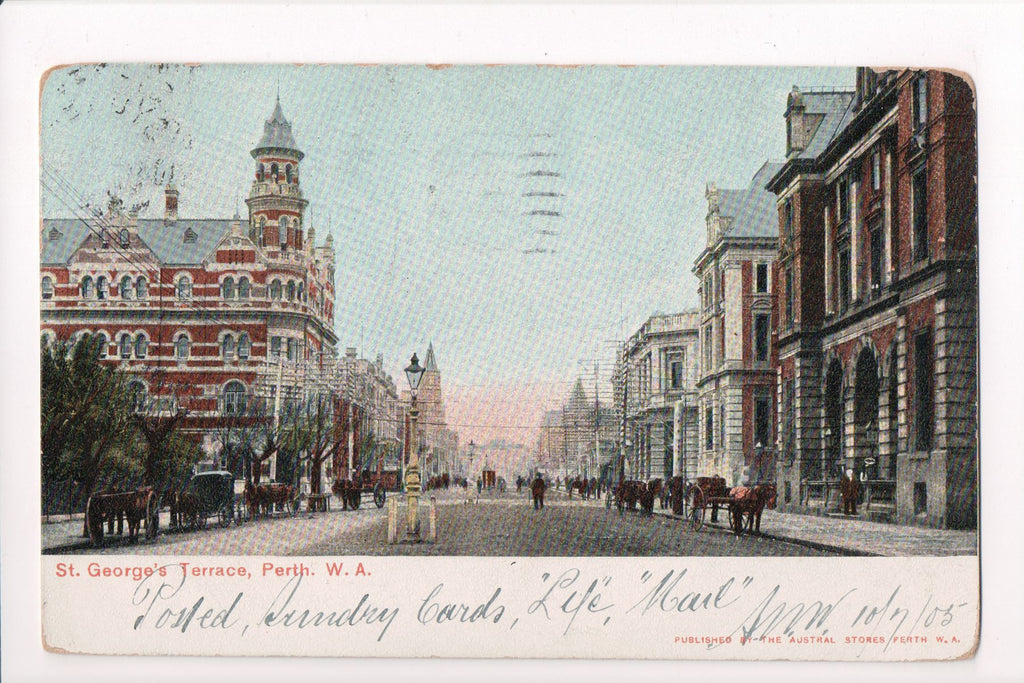 Foreign postcard - Perth - St Georges Terrace, Western Australia - A06658