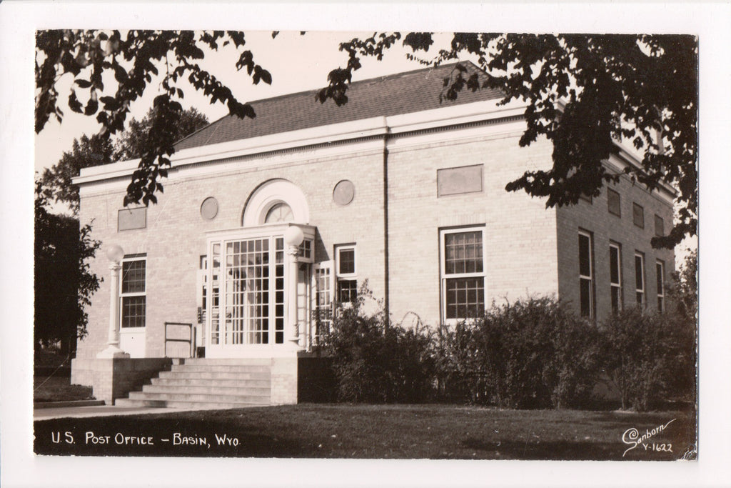 WY, BASIN - Post Office, PO - Sanborn RPPC - F11048