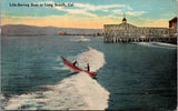 CA, LONG BEACH - Life Saving boat in the water - O Newman Co postcard - A19323