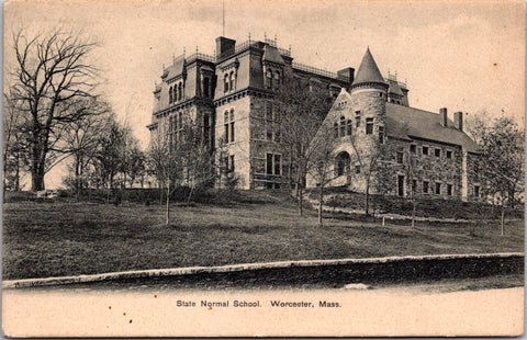 MA, Worcester - State Normal School - 1908 postcard - A19402