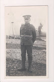 Military Man in uniform - Canadian - posing - RPPC - B08272