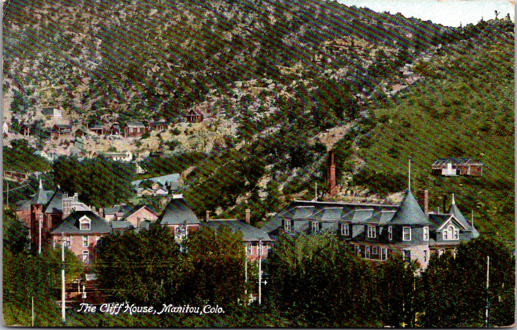 CO, MANITOU - Cliff House and area - 1908 postcard - C17535